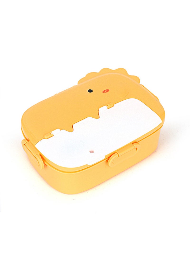 Cartoon Insulated Lunch Box, Student Canteen Lunch Box, Office Worker Microwaveable Lunch Box (Yellow)