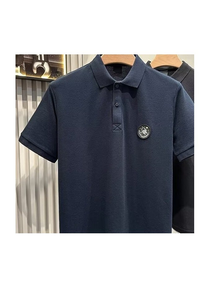 New Men's Loose High End Half Sleeve Polo Shirt