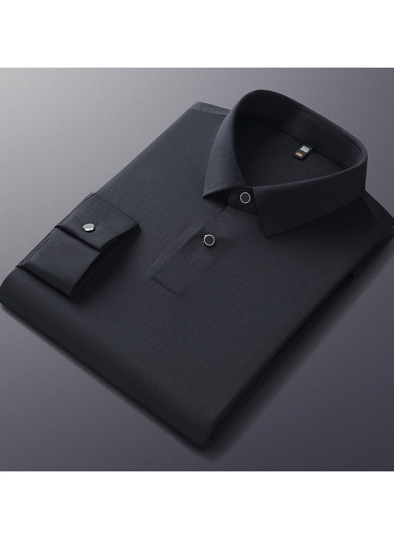 Business Collar High-end Long Sleeved Polo Shirt