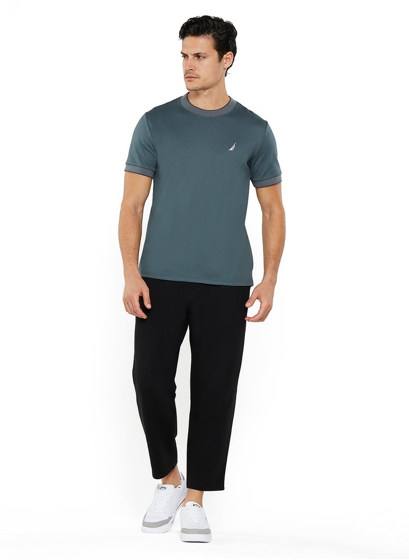 Essential Regular Fit Cotton Blend Logo Crew Neck T-shirt