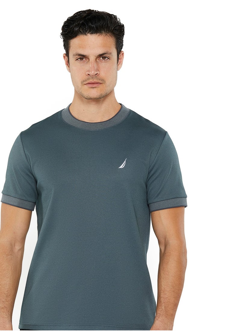 Essential Regular Fit Cotton Blend Logo Crew Neck T-shirt