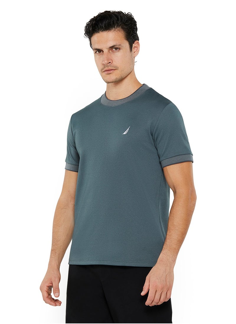Essential Regular Fit Cotton Blend Logo Crew Neck T-shirt
