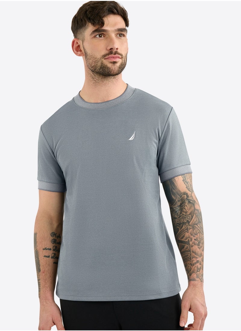 Men's Cotton Crew Neck Grey T-Shirt – Classic Essential for Casual Look