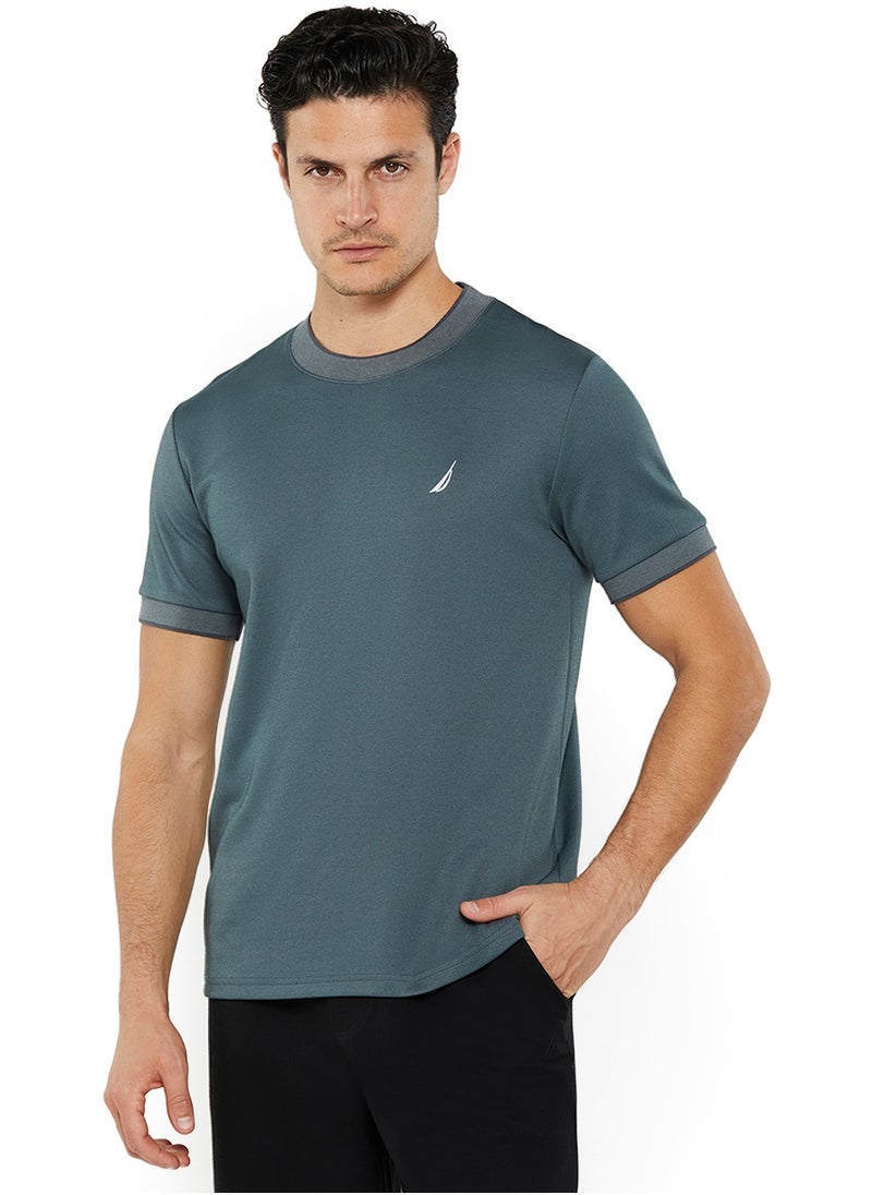 Essential Regular Fit Cotton Blend Logo Crew Neck T-shirt