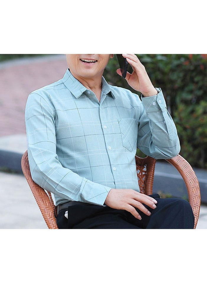 Loose Casual Long Sleeved Shirt For Middle-aged And Elderly People