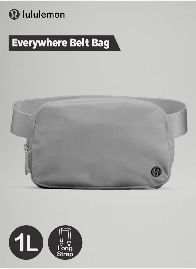 Everywhere Belt Bag, Compact and Convenient Belly Bag with Zippered Pockets, Easy Access Exterior Pocket and Interior Essentials Pocket for On the Go Storage, Grey