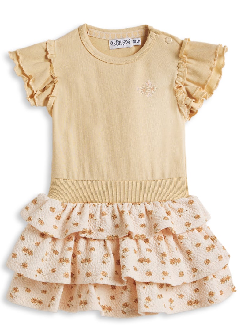 Dirkje girls tiered Dress + Matching headband