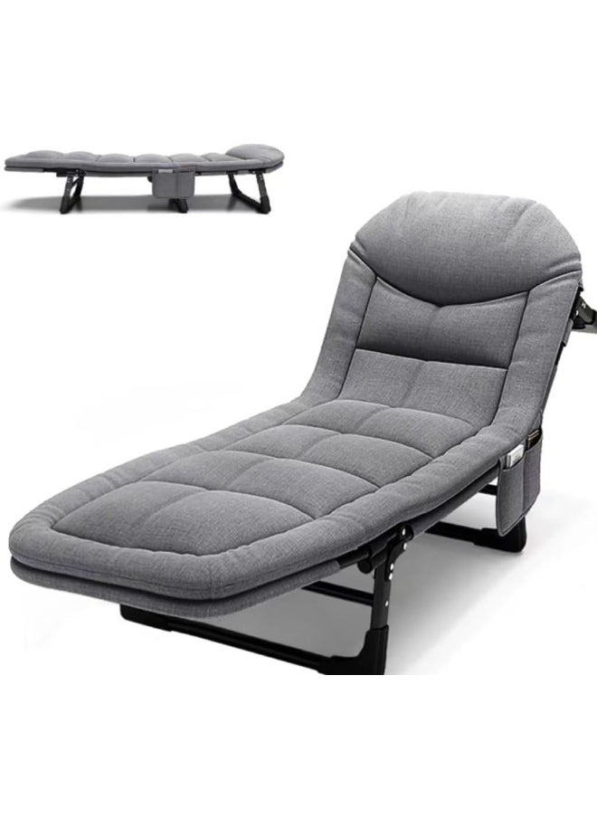 Senior Folding Bed Single Bed Office Lounge Chair Lunch Bed Napping Folding Bed Accompanying Simple Portable Military Bed