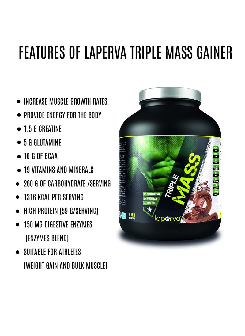 Laperva Triple Mass 8 Servings Milk Chocolate 2.8kg