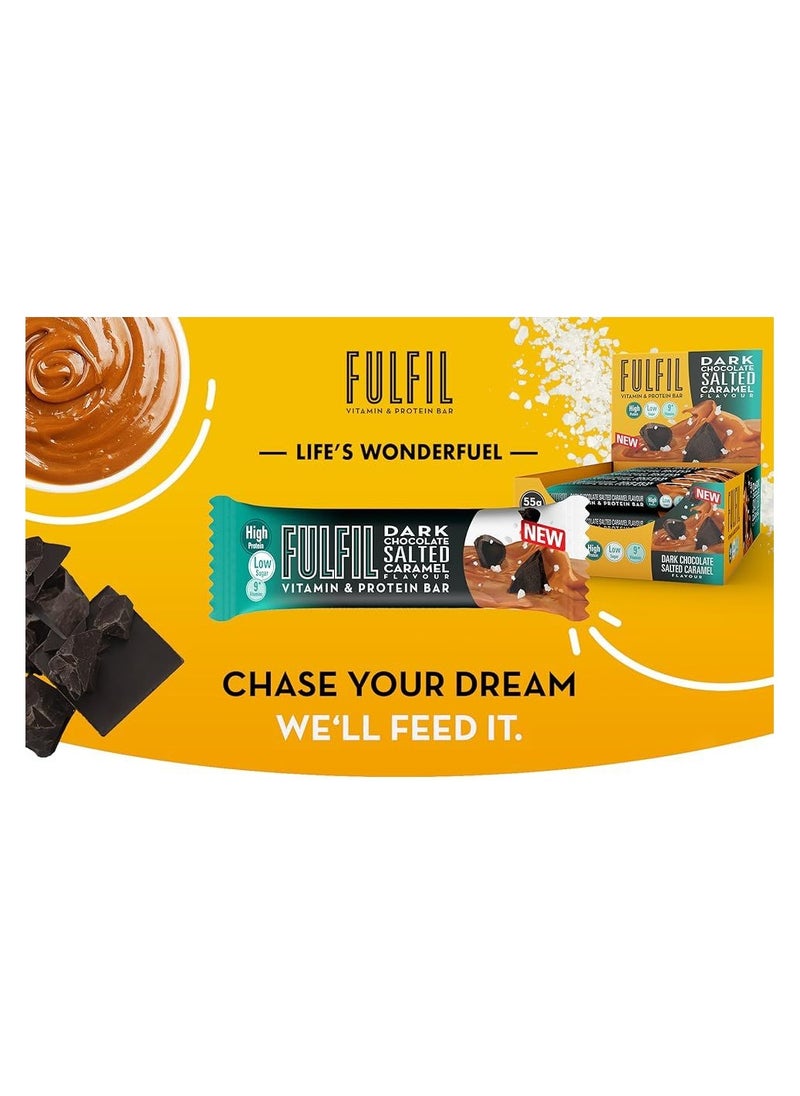 Protein Bar Dark Chocolate Salted Caramel Flavour 15 X 55G Bars