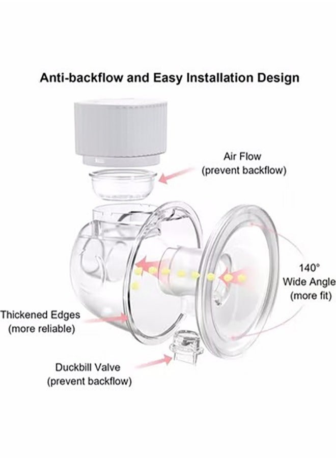 2pcs Breast Pump, Wearable Breast Pump, Portable Hands-Free Electric Breast Pump 3 Modes 9 Levels Low Noise Large LCD with Timer Memory Backlight Function Rechargeable