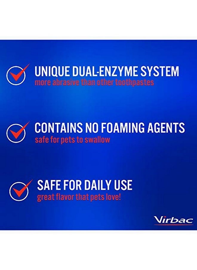 Virbac C.E.T. Enzymatic Toothpaste Eliminates Bad Breath by Removing Plaque and Tartar Buildup Best Pet Dental Care Toothpaste Beef Flavor 2.5 Oz Tube (Color Varies)