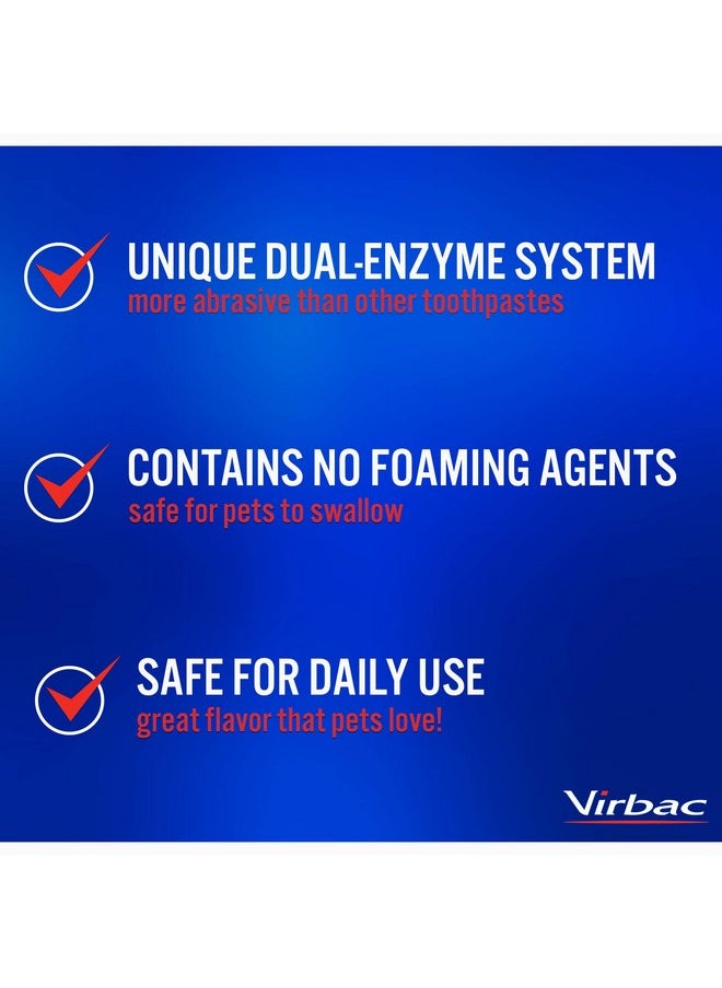 Virbac C.E.T. Enzymatic Toothpaste Eliminates Bad Breath by Removing Plaque and Tartar Buildup Best Pet Dental Care Toothpaste Beef Flavor 2.5 Oz Tube (Color Varies)