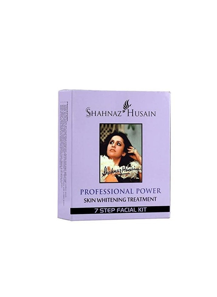 Shahnaz Husain Professional Power Skin Whitening Treatment 7 Steps Facial Kit (48 g +15ml)…