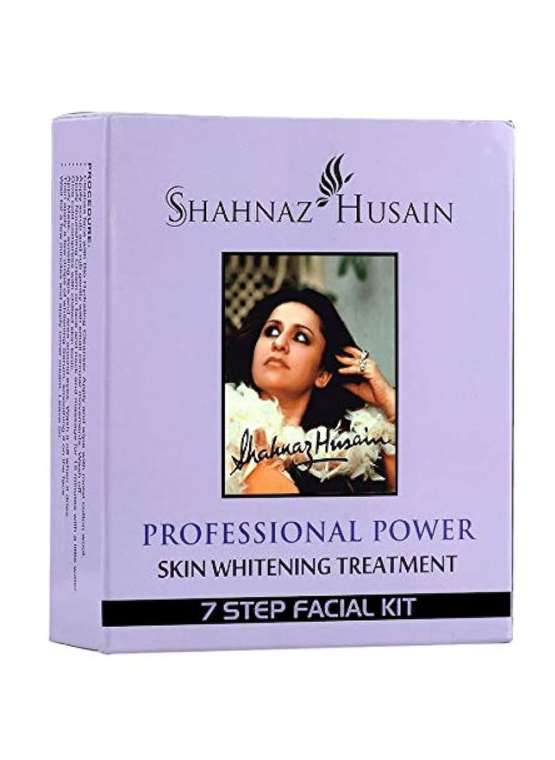 Shahnaz Husain Professional Power Skin Whitening Treatment 7 Steps Facial Kit (48 g +15ml)…