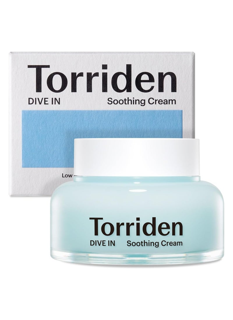 Torriden Dive-In Hyaluronic Acid Soothing Cream 3.38 Fl Oz, Revitalizing Facial Moisturizer For Sensitive, Dry Skin, Fragrance-Free, Alcohol-Free, No Colorants, Vegan, Cruelty-Free