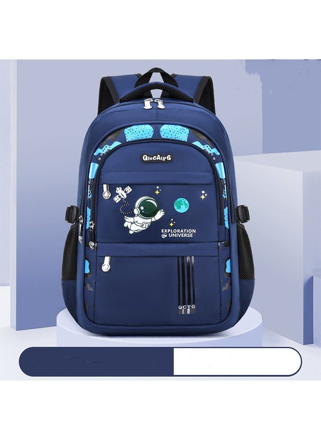 School Bag for Boys, Space Backpack for Boys Kids Elementary School Bags Middle Primary School Book Bag Lightweight School Bag for Students (Blue)