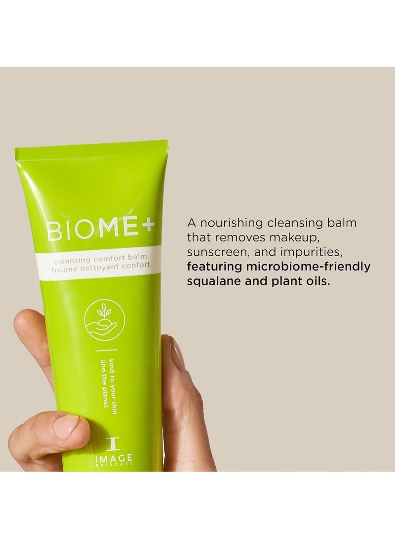 IMAGE Skincare BIOME+ Cleansing Comfort Balm, Microbiome Friendly Gentle Cleanser, Reduces Moisture Loss