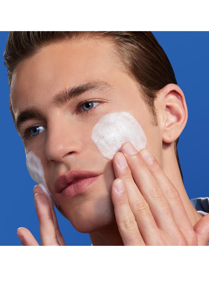 Biotherm Homme Aquapower Cleanser for Oily and Dry Skin with Oligo Elements for Clean, Fresh, Hydrated Skin, Suitable for all Skins, for Fresh Skin Ready for Shave, Tube, 4.2 Fl. Oz.