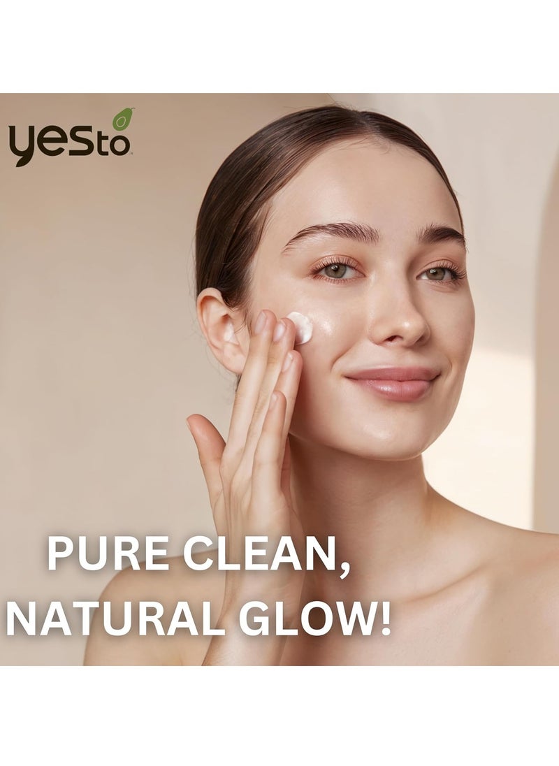 Yes To Natural Face Cleanser - Non-Toxic Vegan Face Wash 4 Fl oz - Cruelty & Fragrance Free Facial Cleanser for Women - Gentle Removes Impurities + Leaves Skin Moisturized