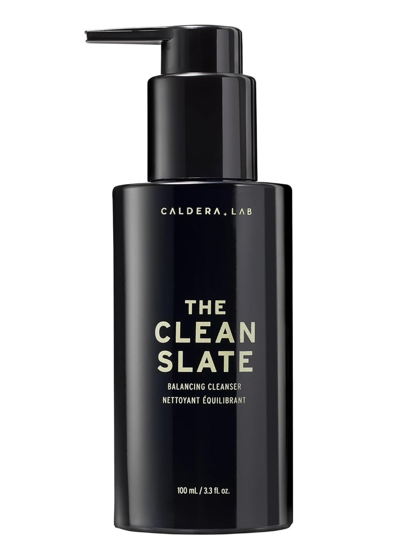 Caldera + Lab The Clean Slate | Men's Organic Foaming Facial Cleanser for Dry, Sensitive, & Normal Skin – Vegan, Natural & Antioxidant Packed Exfoliating Face Wash