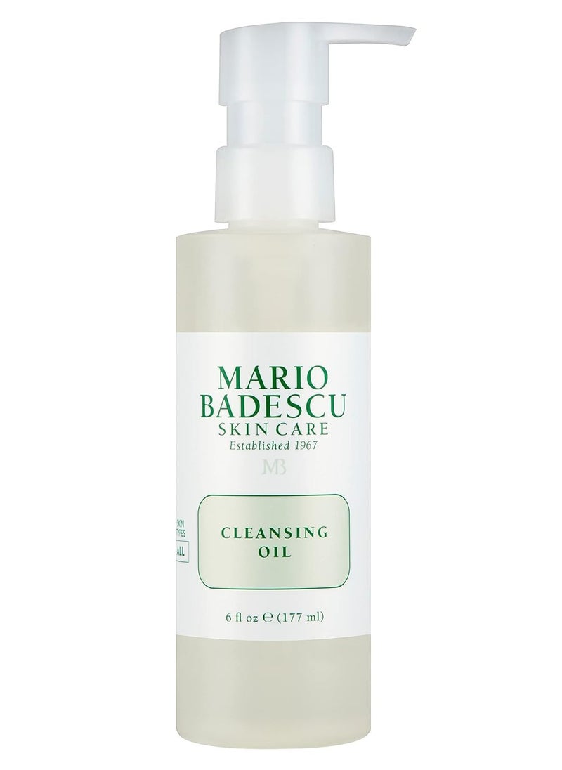 Mario Badescu Cleansing Oil for All Skin Types | Lightweight 2-in-1 Makeup Remover & Cleanser | Formulated with Nourishing Oils | 6 Fl Oz