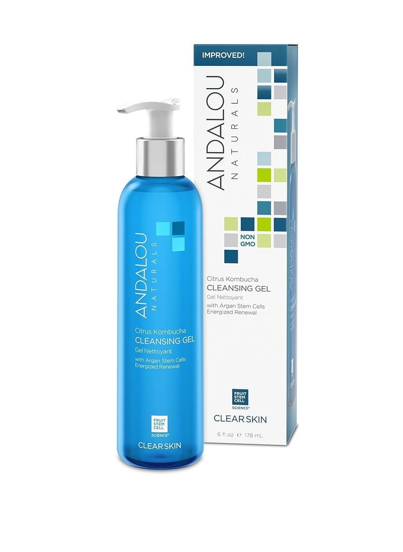 Andalou Naturals Cleansing Gel, Citrus Kombucha, 6 Fl Oz