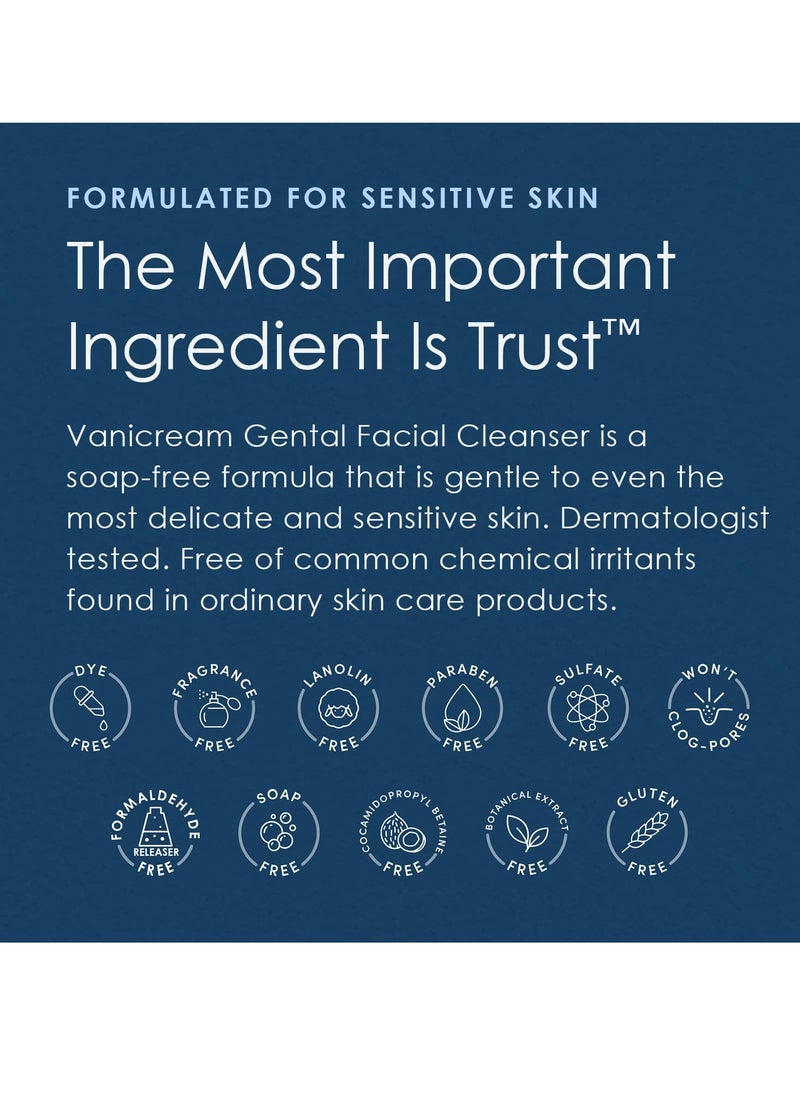 Vanicream Gentle Facial Cleanser - 2.5 fl oz - Formulated Without Common Irritants for Those with Sensitive Skin (Pack of 2)