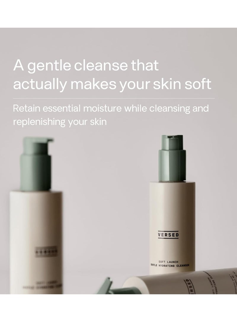 Versed Gentle Hydrating Facial Cleanser - Cream Face Cleanser with Hyaluronic Acid & Aloe Leaf Juice - Fragrance-Free Face Cleanser for Dry Skin