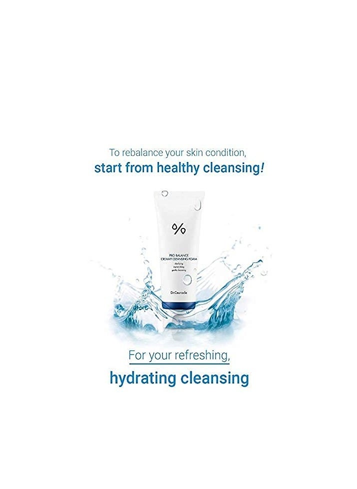 Dr.Ceuracle Pro Balance Creamy Deep Cleansing Foam (150 ml / 5.07 fl. oz.) - Korean Daily Hydrating Facial Wash with 6 Probiotics for Oil & Moisture Balance
