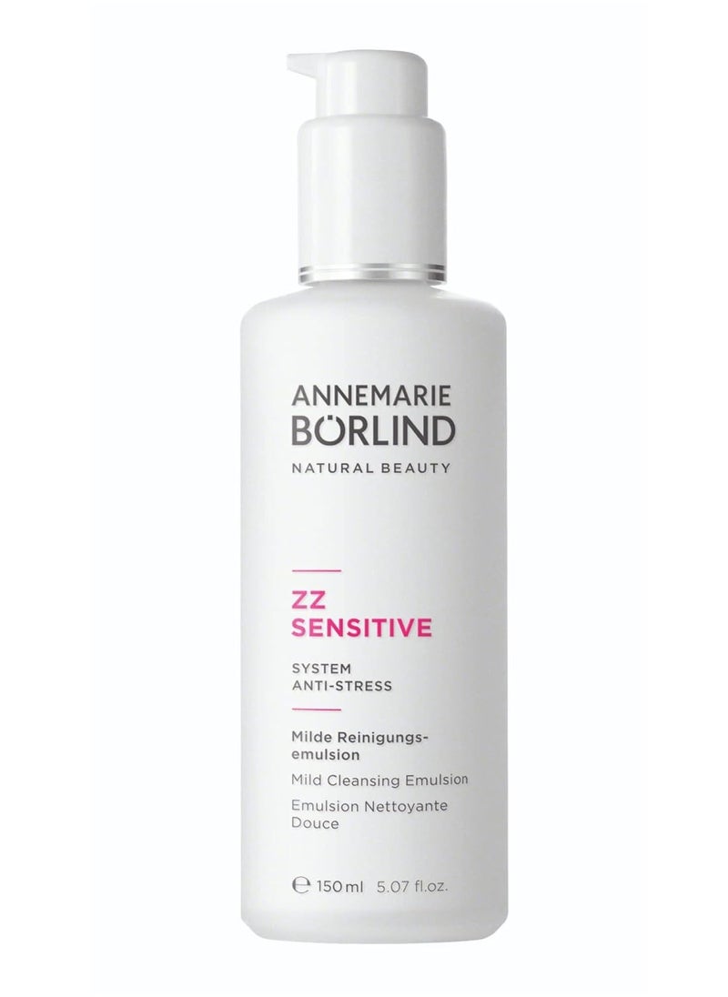 ANNEMARIE BÖRLIND - ZZ SENSITIVE Mild Cleansing Emulsion - Facial Wash with Hyaluronic Acid and Golden Orchid to Remove Impurities on Sensitive Skin and Restore the Skin Flora - Step 1 of 5-5 Oz