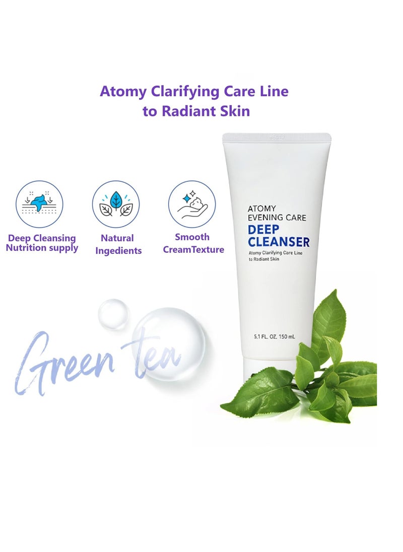 ATOMY Evening Care Deep Cleanser - 150ml x 2 pack, Facial Foam, Face Wash