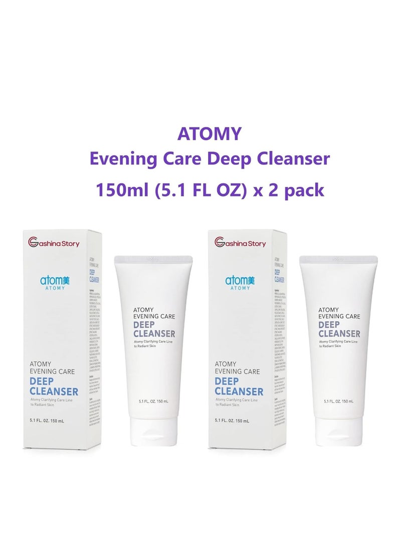 ATOMY Evening Care Deep Cleanser - 150ml x 2 pack, Facial Foam, Face Wash