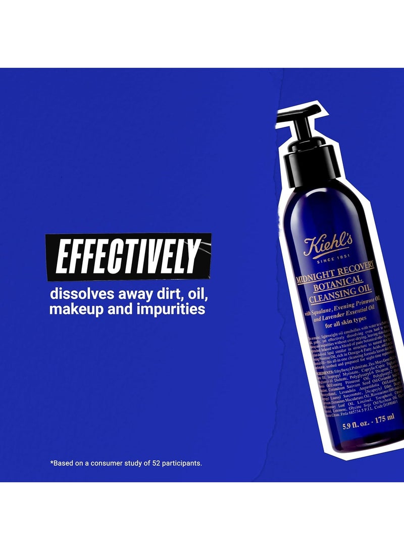 Kiehls Midnight Recovery Botanical Cleansing Oil Cleanser Unisex 5.9 oz