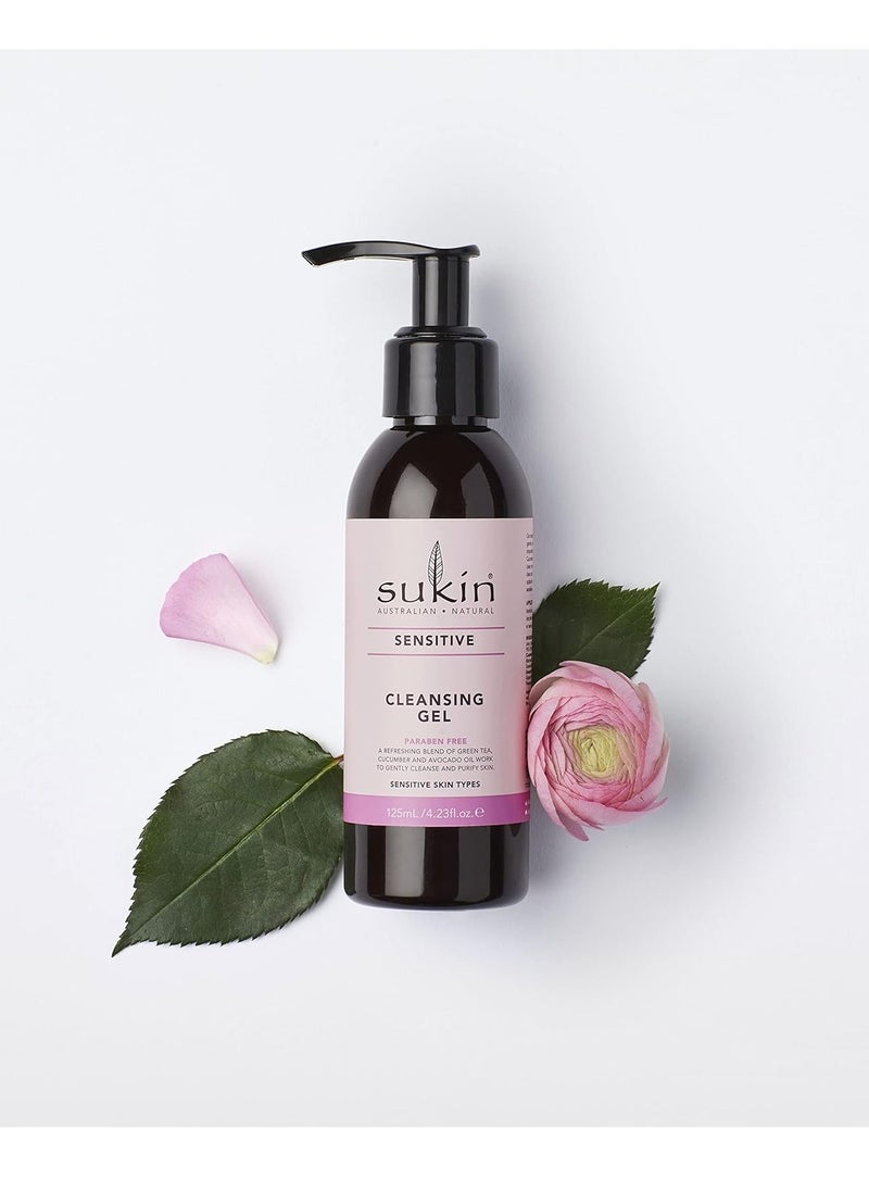 Sukin Sensitive Skin Cleansing Gel, 4.23 Fl Oz