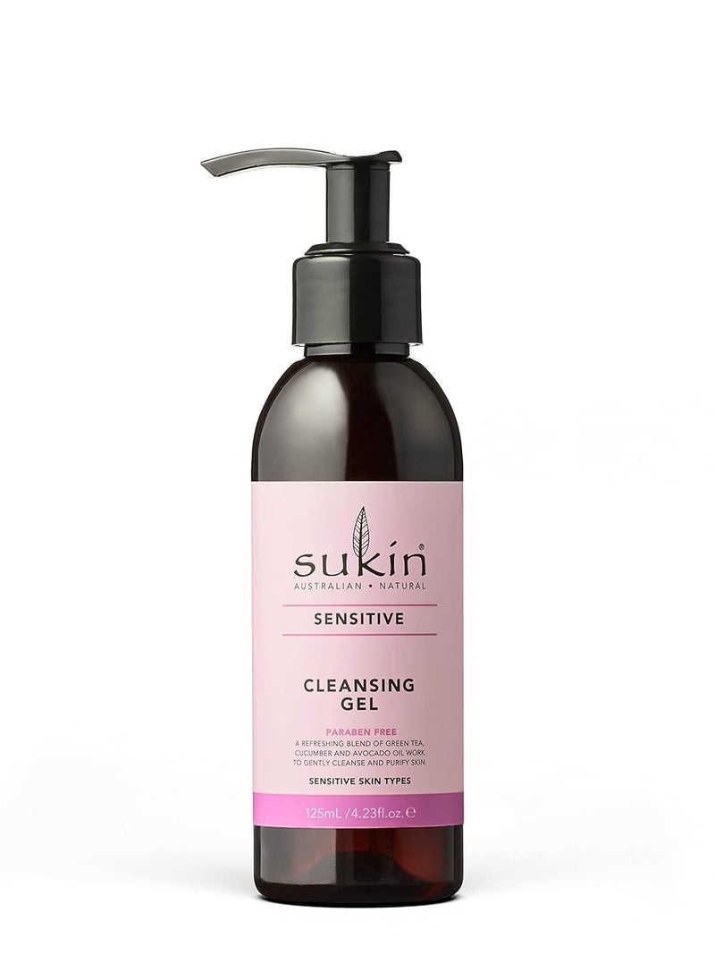 Sukin Sensitive Skin Cleansing Gel, 4.23 Fl Oz