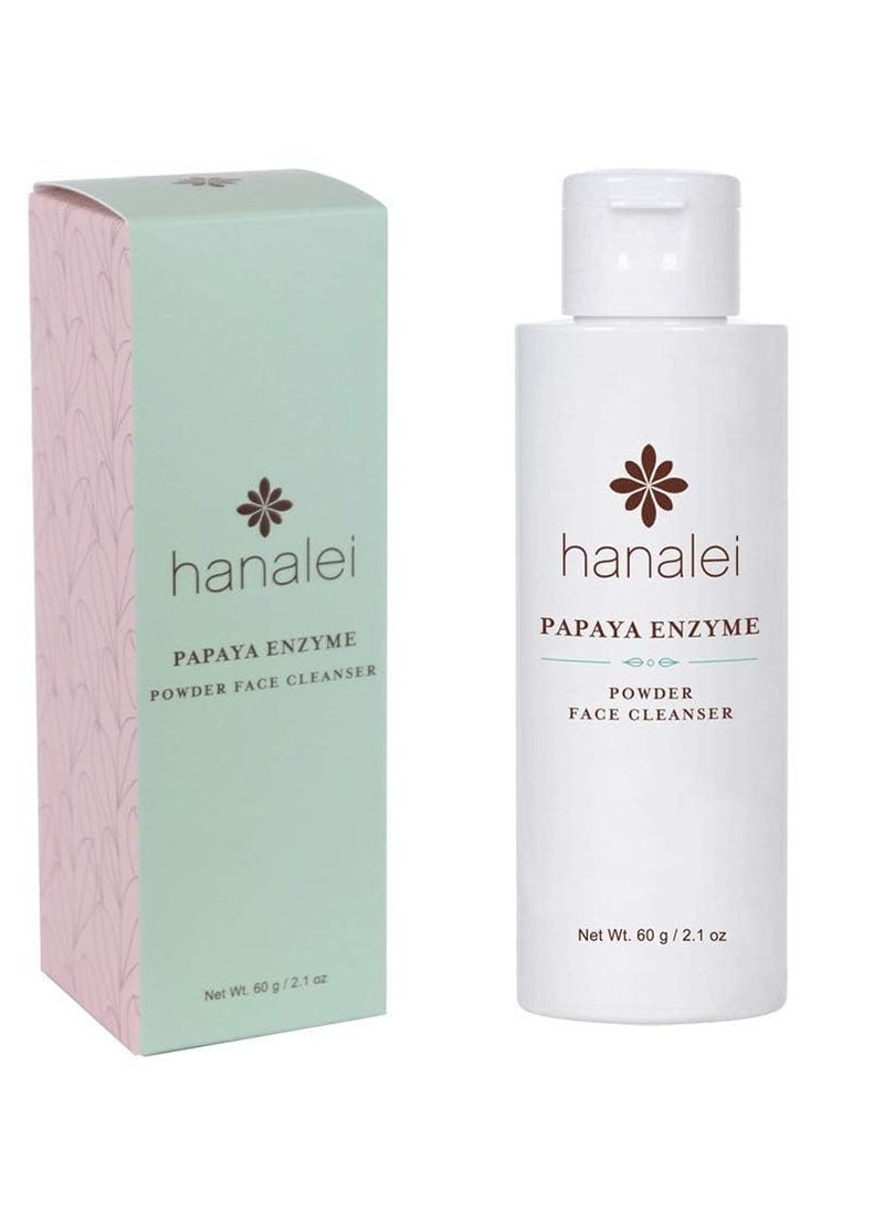 Hanalei Papaya Powder Face Cleanser – Gentle Exfoliating & Hydrating Daily Wash for All Skin Types – Non-Stripping, Cruelty-Free, Paraben-Free Skincare – Deep Clean & Brighten – Full Size (60g)