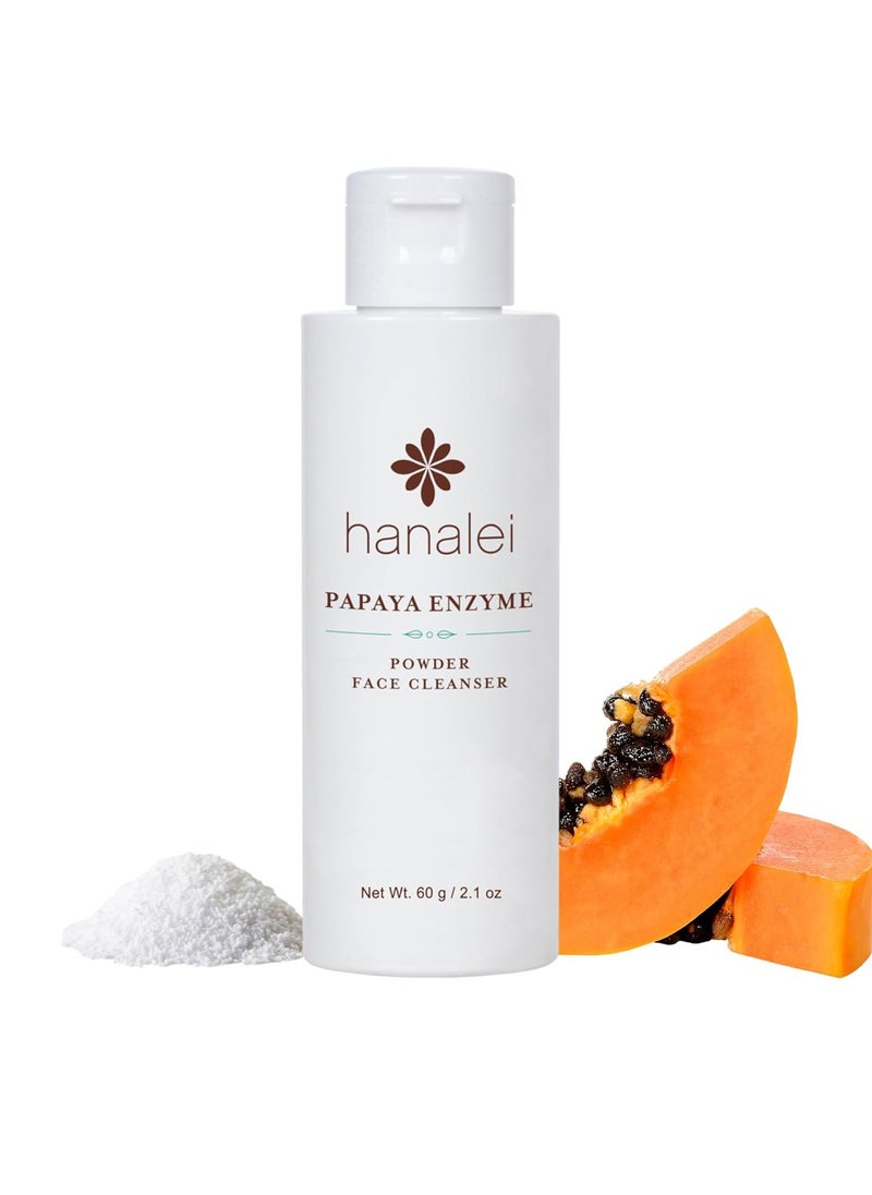 Hanalei Papaya Powder Face Cleanser – Gentle Exfoliating & Hydrating Daily Wash for All Skin Types – Non-Stripping, Cruelty-Free, Paraben-Free Skincare – Deep Clean & Brighten – Full Size (60g)