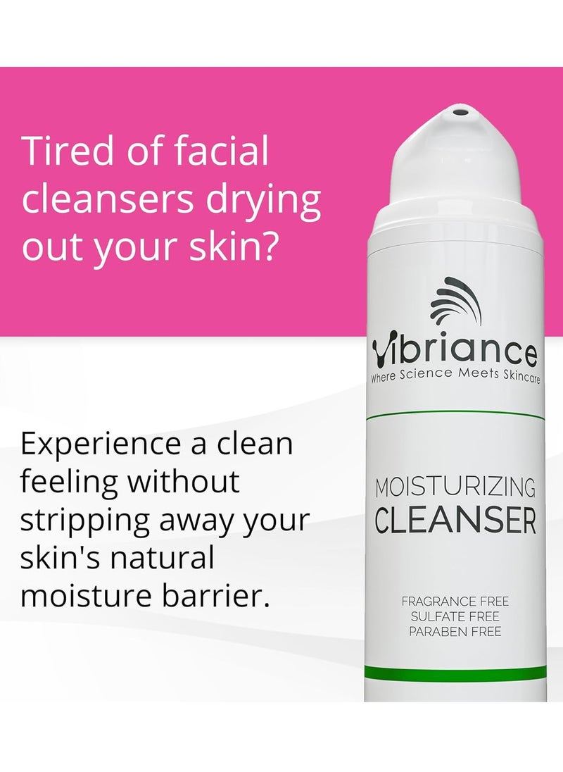 Vibriance Moisturizing Face Cleanser, 5.1 fl oz - Ultra-Hydrating Facial Wash for Women, Normal to Dry Skin - Sulfate and Paraben-Free - Removes Makeup, Impurities