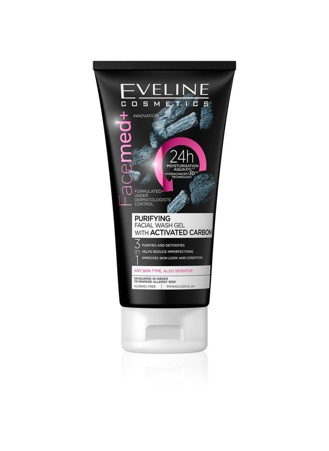 Facemed Cleansing Face Wash Gel With Active Carbon 3 In 1