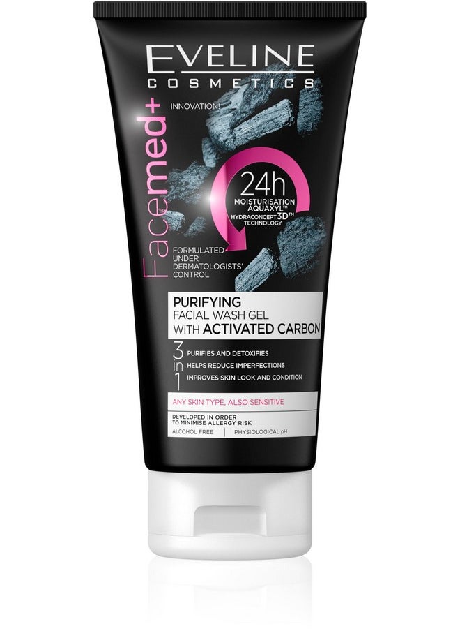 Facemed Cleansing Face Wash Gel With Active Carbon 3 In 1