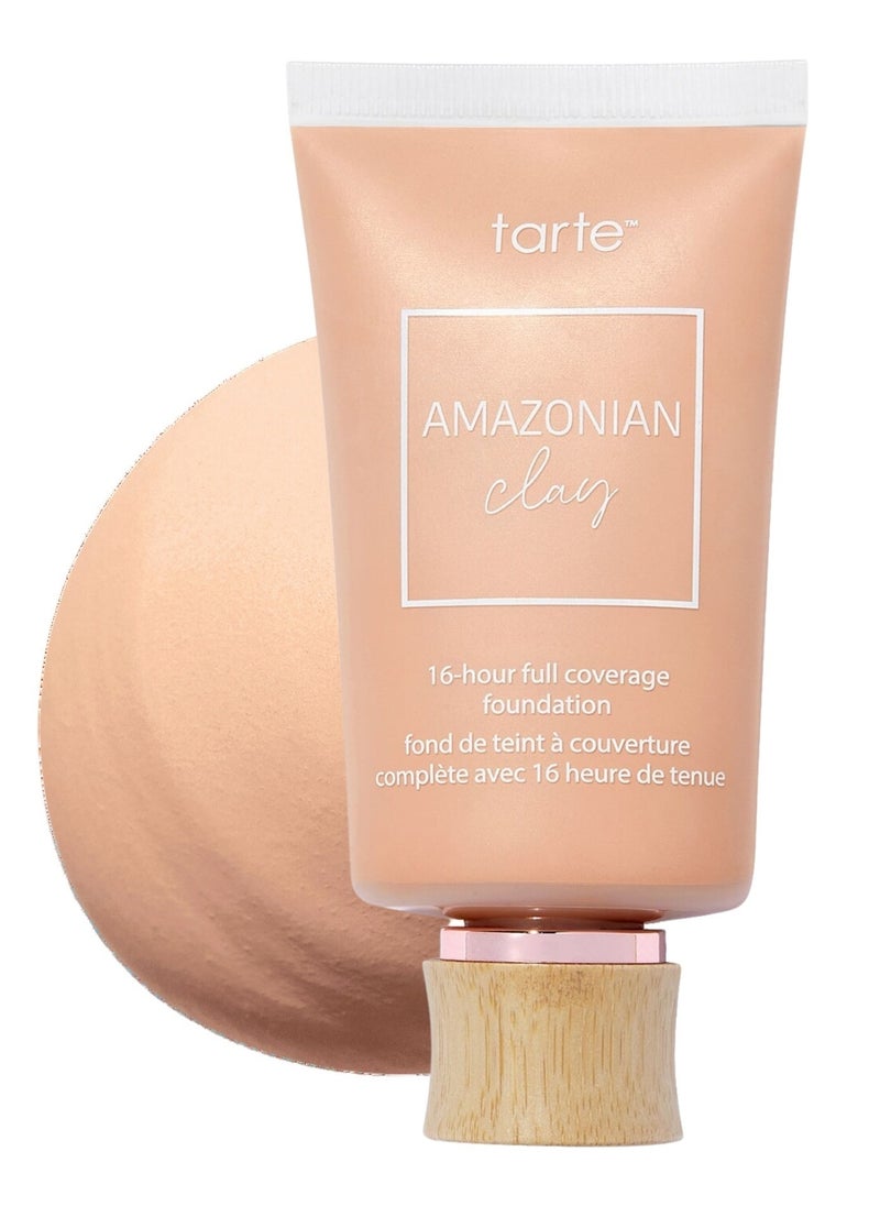 Tarte Amazonian Clay 16-Hour Full Coverage Foundation 26N Light-Medium Neutral | Long-Wear Natural Matte Finish | 1.7 oz / 50 ml