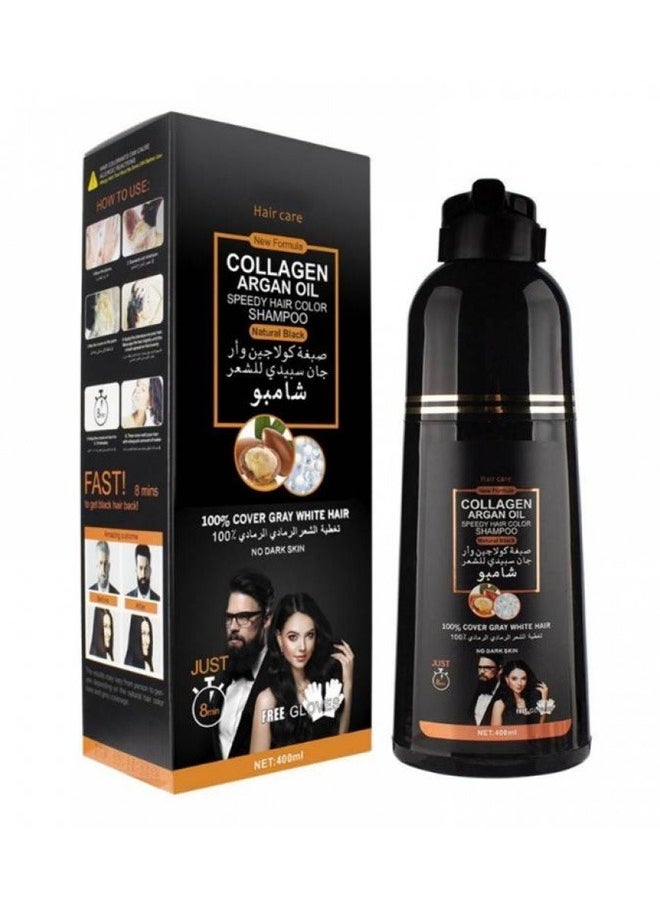 Collagen Argan Oil Shampoo For Natural Black 400 ml