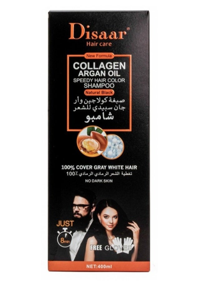 Collagen Argan Oil Shampoo For Natural Black 400 ml