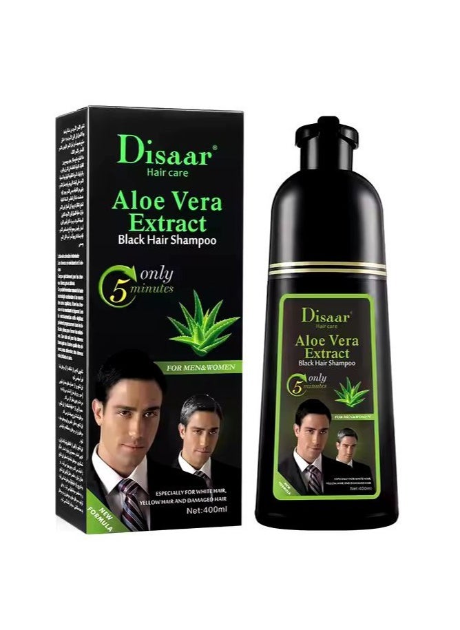 Aloe Vera Hair Color Shampoo Black 400 ml