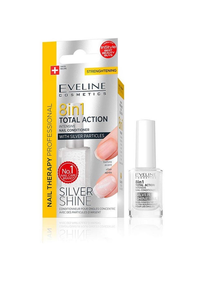 Total Action 8 In 1 Intensive Nail Therapy Conditioner With Silver Shine (12 Ml)