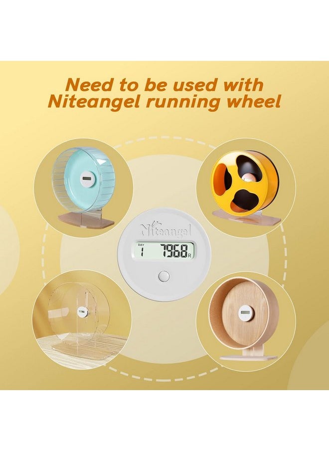 Niteangel Accurately Hamster Wheel Pedometer- Small Animal Step Counter for Niteangel Super-Silent Hamster Wheel | Acrylic Wheel | Wooden Wheel (Niteangel Wheel Pedometer)