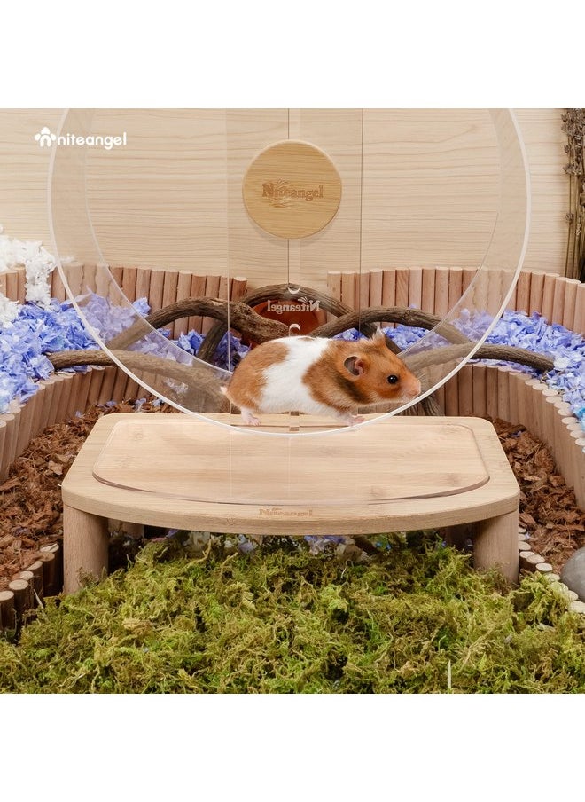 Niteangel Anti-Slide Hamster Wheel Platform - Fits for Niteangel Super-Silent Hamster Wheel | Acrylic Wheel | Wooden Wheel | Cloud Series Hamster Wheel (Medium)