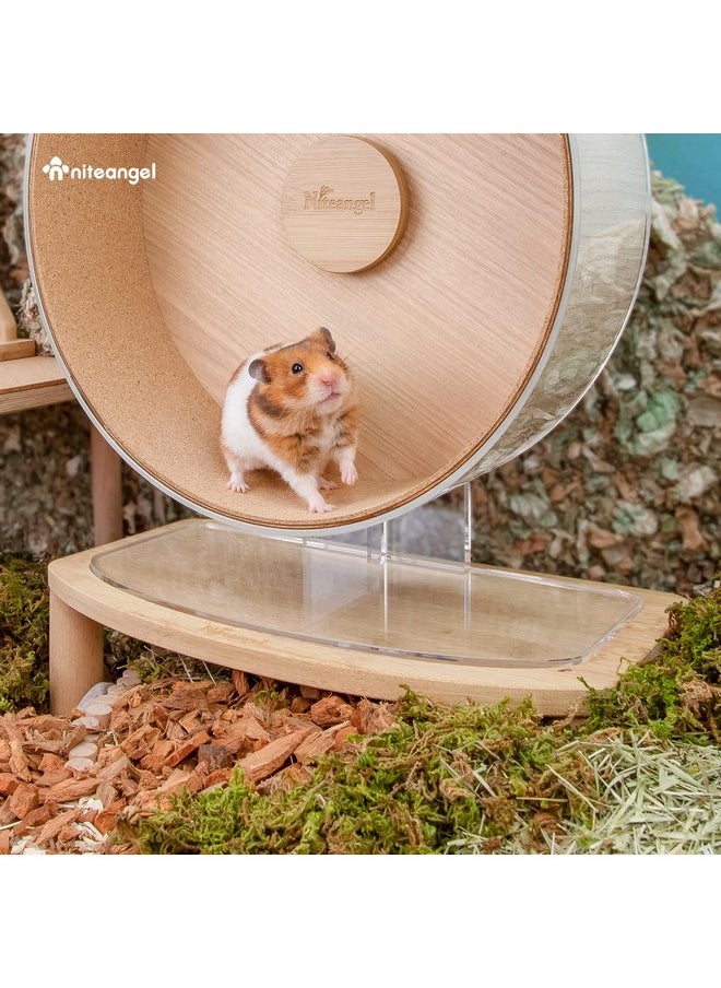 Niteangel Anti-Slide Hamster Wheel Platform - Fits for Niteangel Super-Silent Hamster Wheel | Acrylic Wheel | Wooden Wheel | Cloud Series Hamster Wheel (Medium)