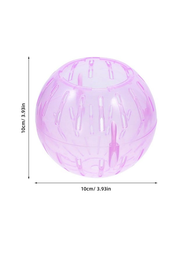 Hamster Exercise Ball, 4 Inch Hamster Running Ball Transparent Plastic Hamster Ball Wheel Guinea Pig Sports Ball For Dwarf Hamsters Small Pets Supply Pink